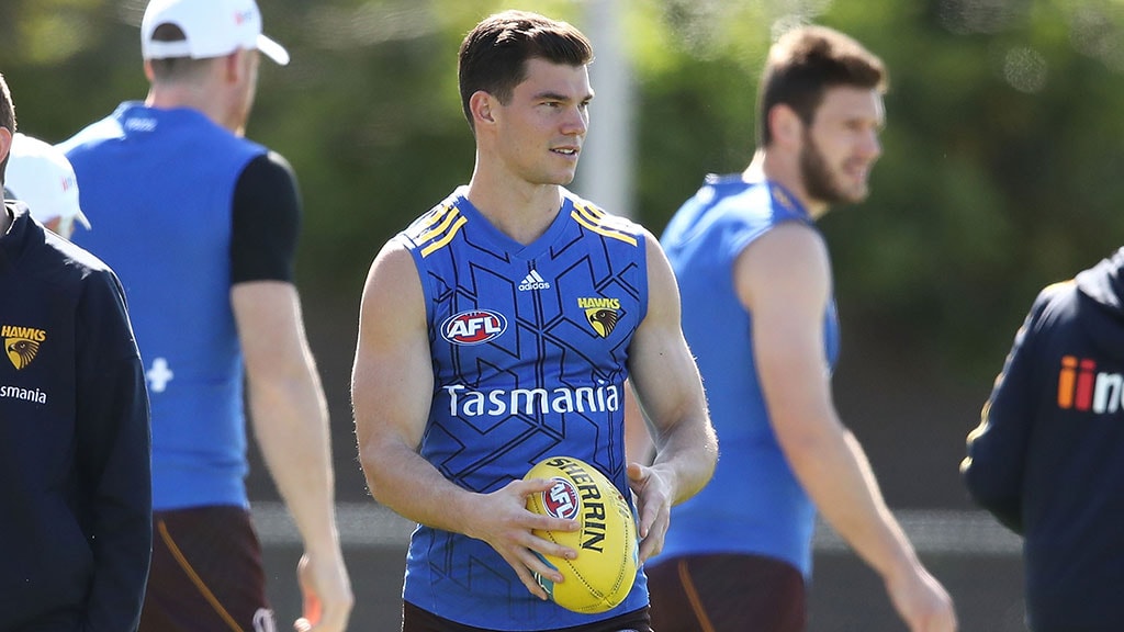 JaegerOmearatraining1024.jpg Jaeger O'Meara is out of contract at the end of 2019 - AFL,Hawthorn Hawks,Contracts,Trade
